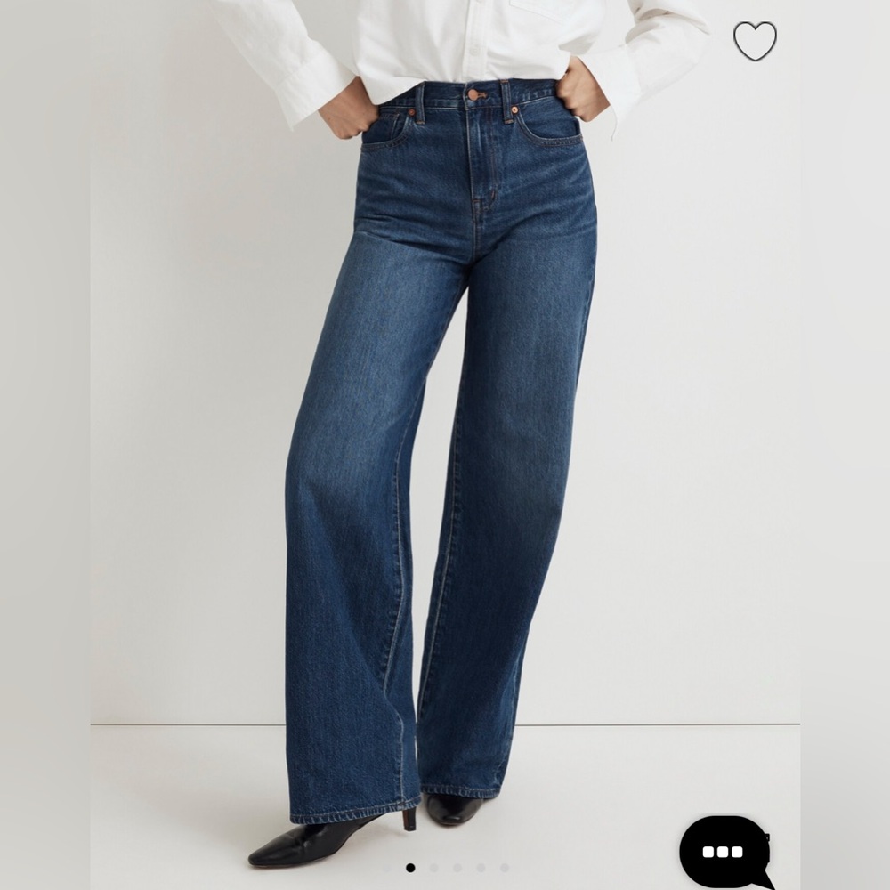 Madewell Dark Blue Wide-Leg Jeans